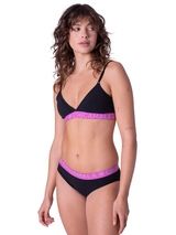 Chicamala Solid noir/violet soutien-gorge sans forme