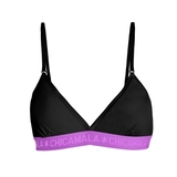 Chicamala Solid noir/violet soutien-gorge sans forme