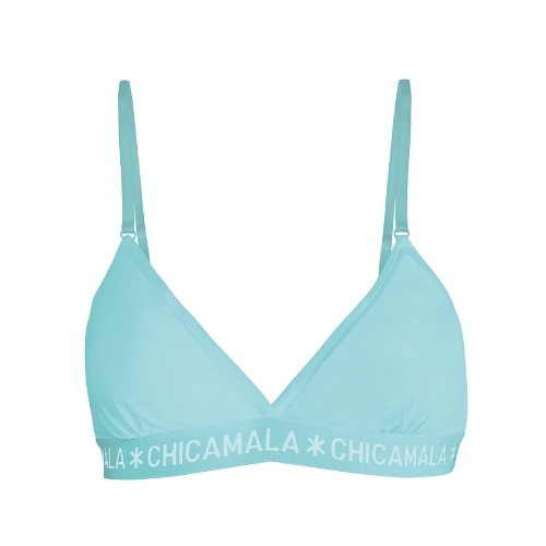 Chicamala Solid noir/vert soutien-gorge sans forme