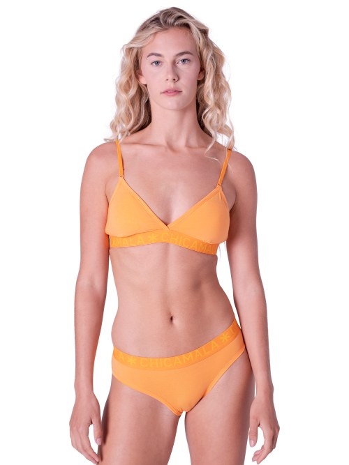 Chicamala Solid orange soutien-gorge sans forme
