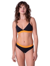 Chicamala Solid noir/orange soutien-gorge sans forme