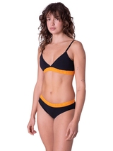 Chicamala Solid noir/orange soutien-gorge sans forme