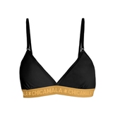 Chicamala Solid noir/orange soutien-gorge sans forme