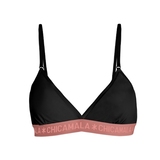 Chicamala Solid noir/rose soutien-gorge sans forme