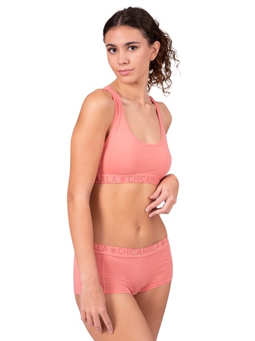Chicamala Solid corail soutien-gorge sans forme