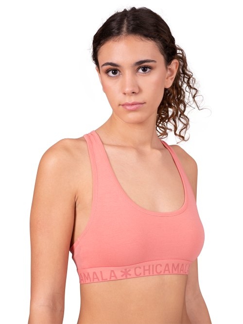 Chicamala Solid corail soutien-gorge sans forme