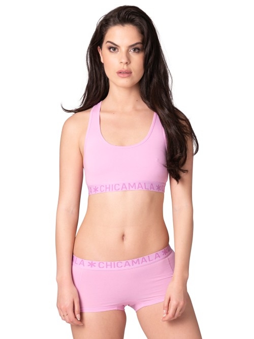 Chicamala Solid rose soutien-gorge sans forme