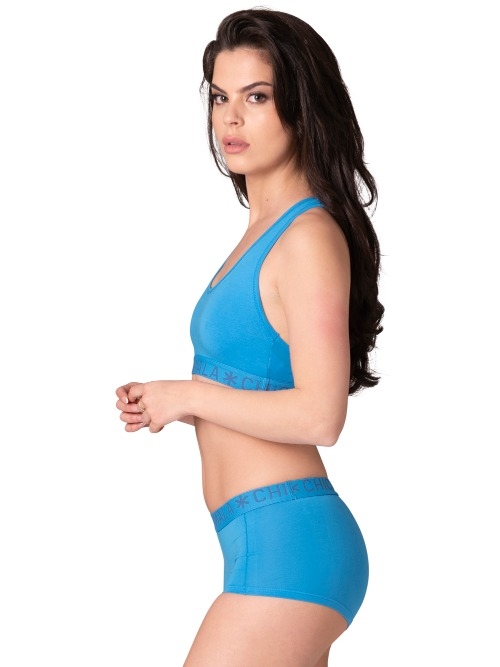 Chicamala Solid bleu soutien-gorge sans forme