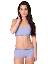 Chicamala Solid violet soutien-gorge sans forme