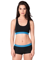 Chicamala Solid noir/bleu soutien-gorge sans forme