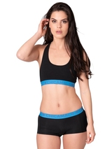 Chicamala Solid noir/bleu soutien-gorge sans forme