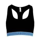 Chicamala Solid noir/bleu soutien-gorge sans forme