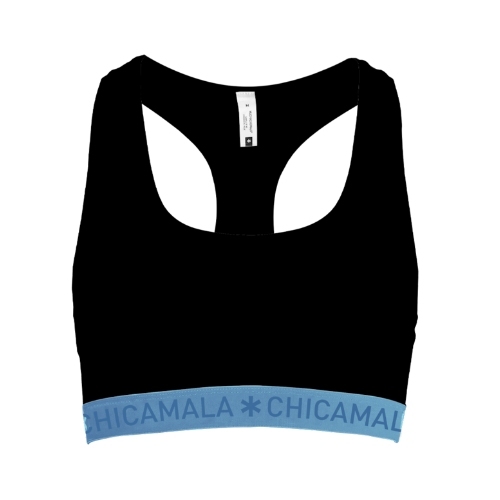 Chicamala Solid noir/bleu soutien-gorge sans forme