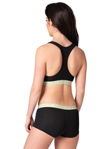 Chicamala Solid noir/vert soutien-gorge sans forme