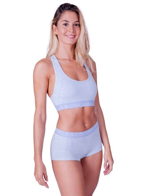 Chicamala Solid bleu soutien-gorge sans forme