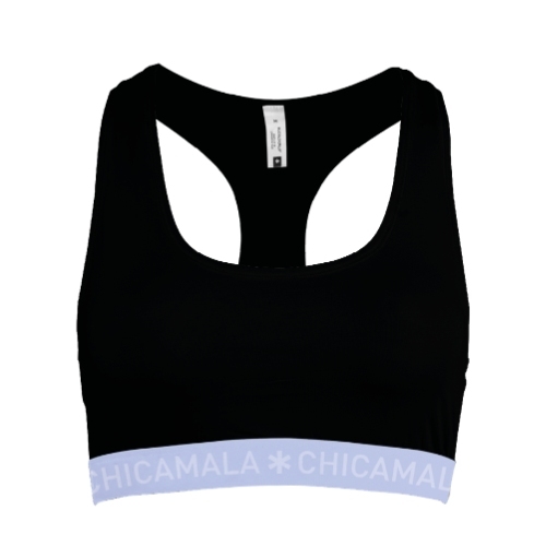 Chicamala Solid noir/bleu soutien-gorge sans forme