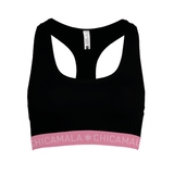 Chicamala Solid noir/rose soutien-gorge sans forme
