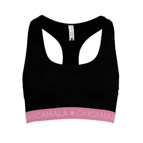 Chicamala Solid noir/rose soutien-gorge sans forme