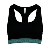 Chicamala Solid noir/vert soutien-gorge sans forme
