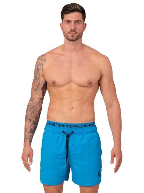 Muchachomalo Solid  bleu fluo maillot de bain pour homme