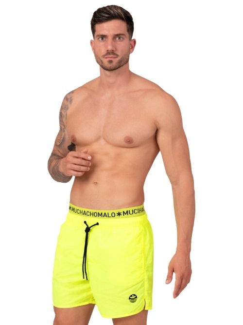 Muchachomalo Solid  jaune fluo maillot de bain pour homme