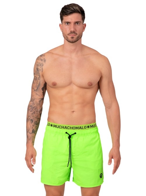 Muchachomalo Solid  vert fluo maillot de bain pour homme