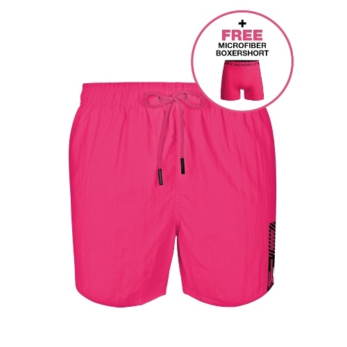 Muchachomalo Solid  rose fluo maillot de bain pour homme