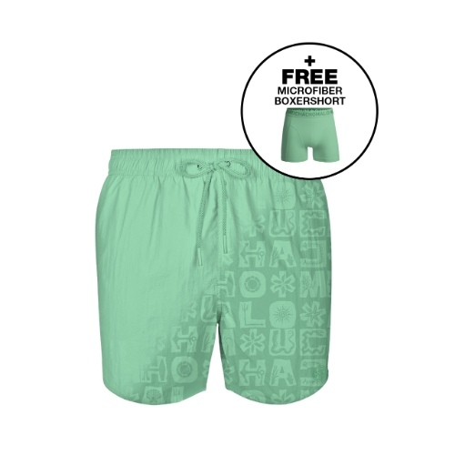 Muchachomalo Réaction de l'eau vert maillot de bain pour homme