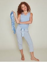 Charlie Choe Fresh Summer Nights bleu pantalon de pyjama