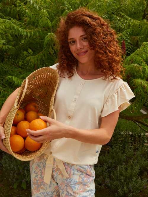 Charlie Choe Fresh Summer Nights blanc cassé chemise de nuit