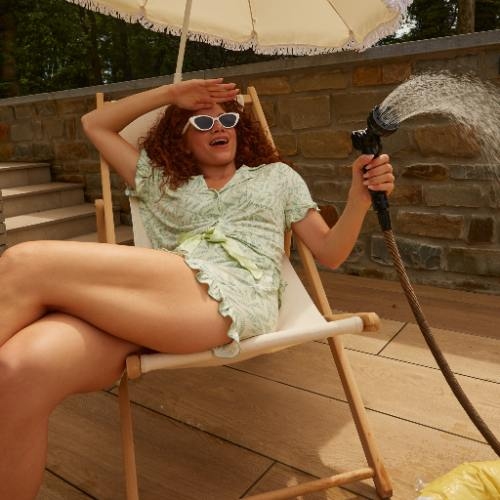 Charlie Choe Fresh Summer Nights vert chemise de pyjama