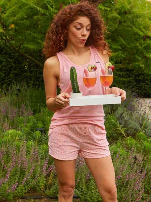 Charlie Choe Fresh Summer Nights rose pantalon de pyjama