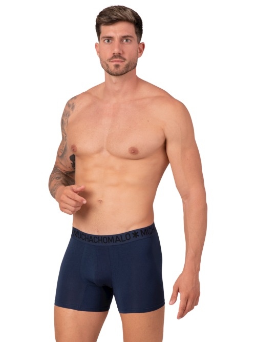 Muchachomalo Bamboo bleu marine boxer en bambou