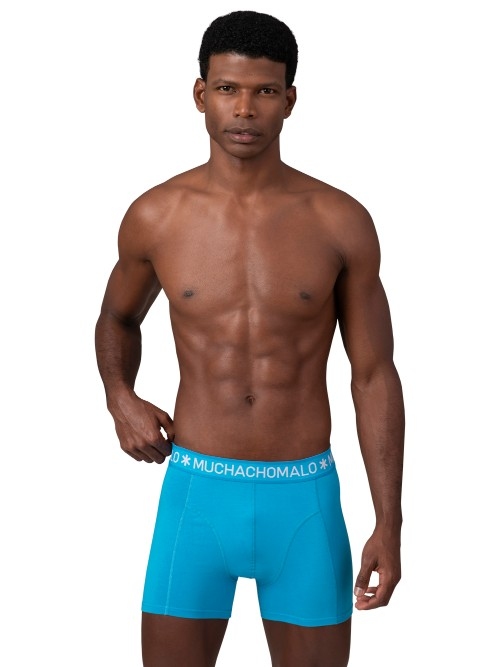 Muchachomalo Solid  bleu/rose boxer