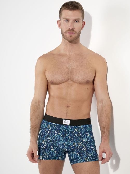 HOM Voyages bleu boxer