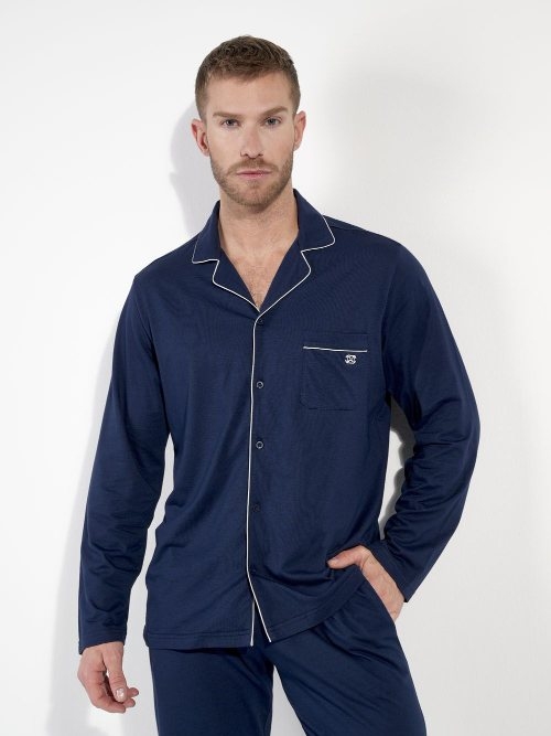 HOM Rafael bleu marine pyjama