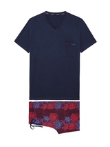 HOM Bouquet bordeaux pyjama