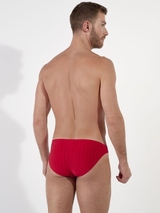 HOM Swimwear Nautical Cup rouge slip de bain