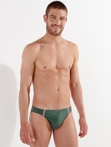 HOM Swimwear Nautical Cup kaki slip de bain