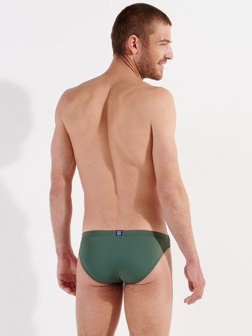 HOM Swimwear Nautical Cup kaki slip de bain