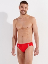 HOM Swimwear Nautical Cup rouge slip de bain