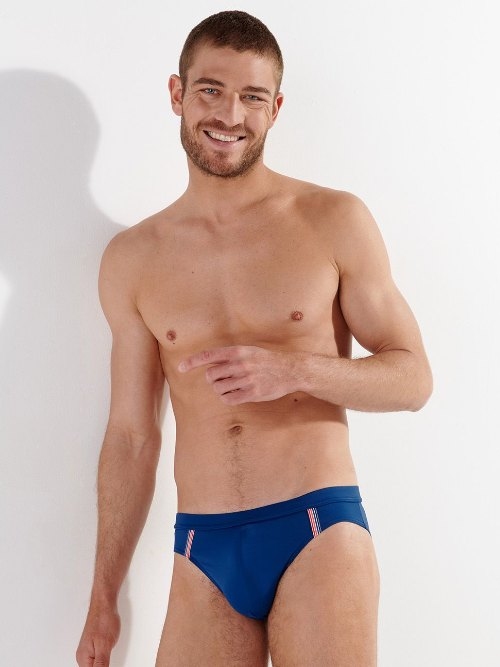 HOM Swimwear Nautical Cup bleu marine slip de bain