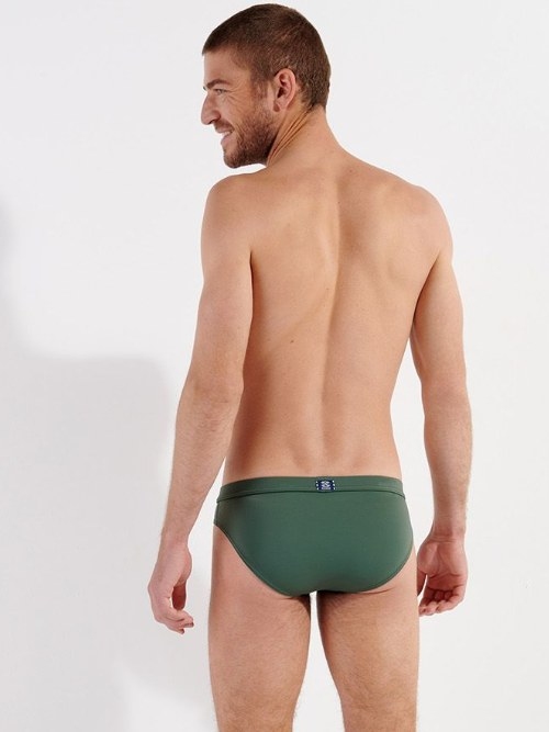 HOM Swimwear Nautical Cup kaki slip de bain