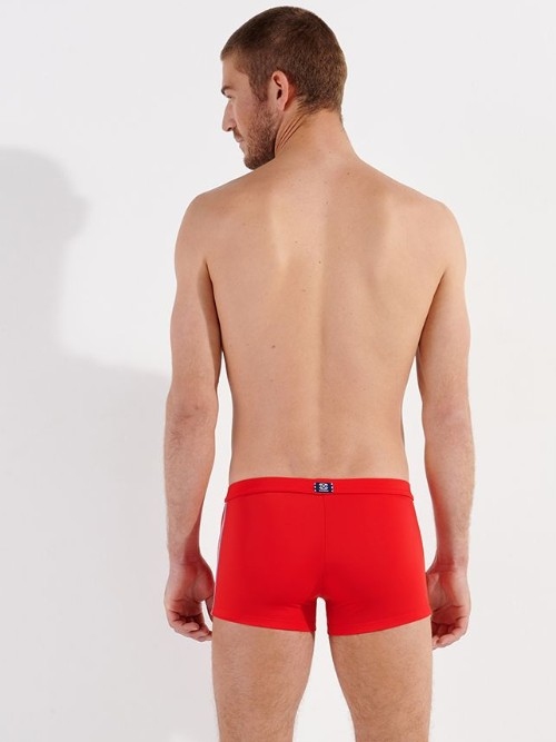 HOM Swimwear Nautical Cup rouge boxeur nageur