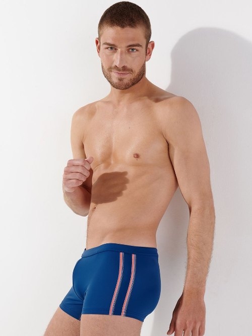 HOM Swimwear Nautical Cup bleu marine boxeur nageur