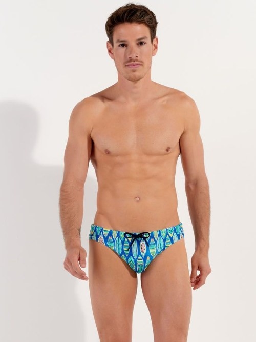 HOM Swimwear Marbella bleu slip de bain