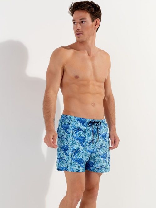 HOM Swimwear Tartane bleu maillot de bain pour homme