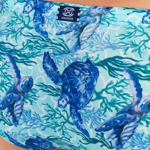 HOM Swimwear Tartane bleu slip de bain