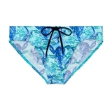 HOM Swimwear Tartane bleu slip de bain