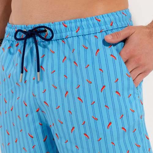 HOM Swimwear Espelette turquoise maillot de bain pour homme